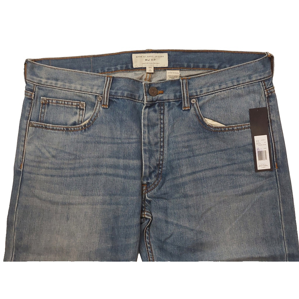 Marc by Marc Jacobs MJ 117 Low Rise Slim Tapered Summer Indigo Jeans 34x36 - Picture 15 of 16